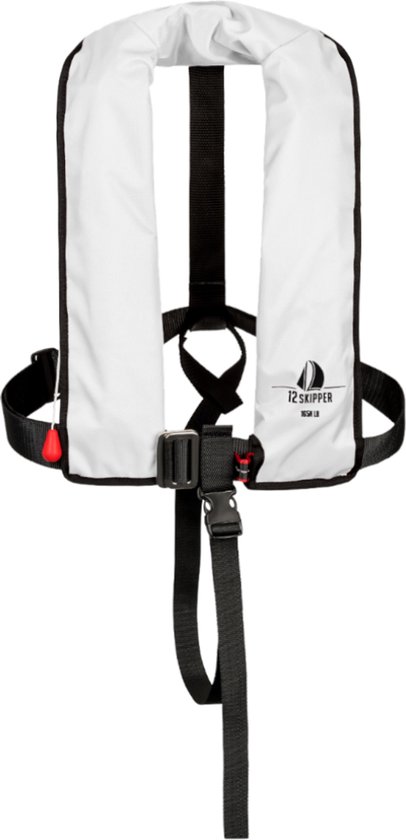 12skipper automatisch reddingsvest 165N met harnas, wit