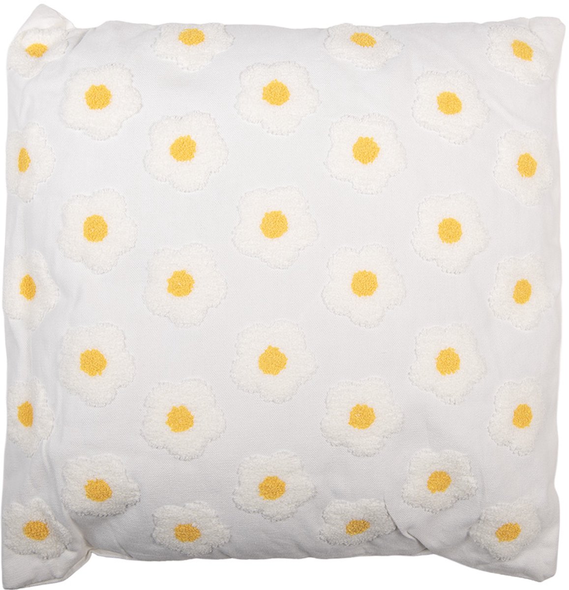 Clayre & Eef Sierkussen 45x45 cm Wit Synthetisch