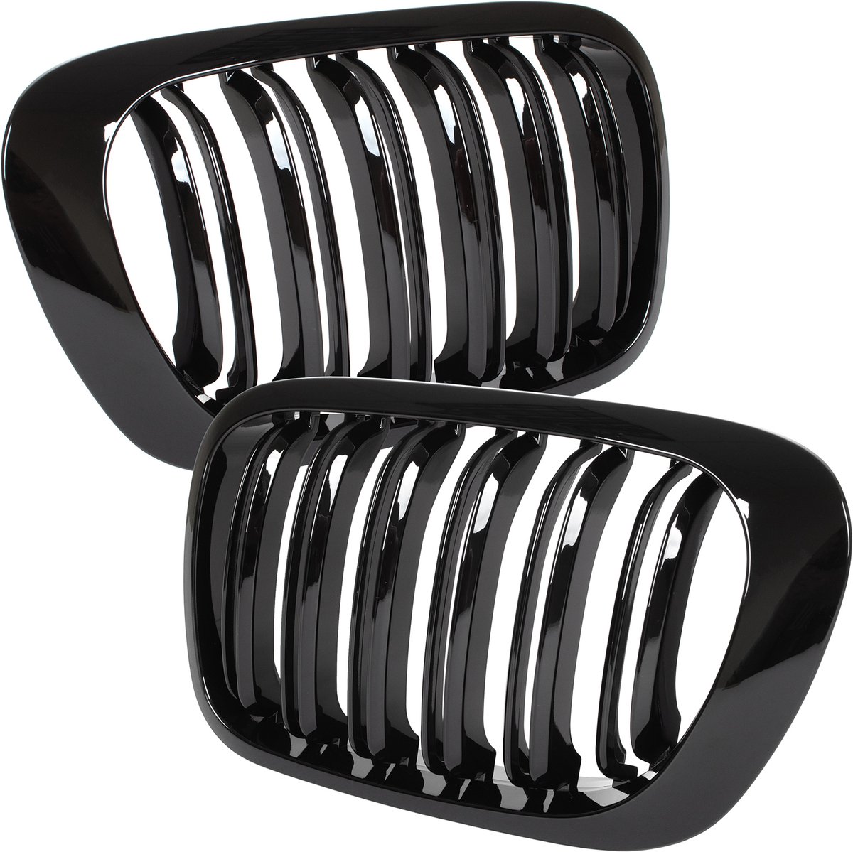 MODECAR - BMW 3 E46 Grille - Zwart Glanzend - Dubbele Staaf