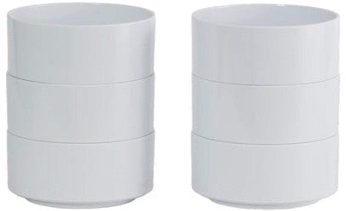 Heller Max Schalen set 6-delig - Ø127mm - H 57mm - Wit