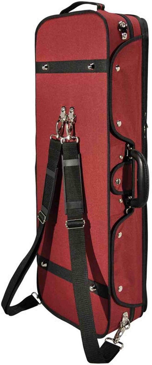 Leonardo VAC-47-RR Pro Series altvioolkoffer oblong verstelbaar rood