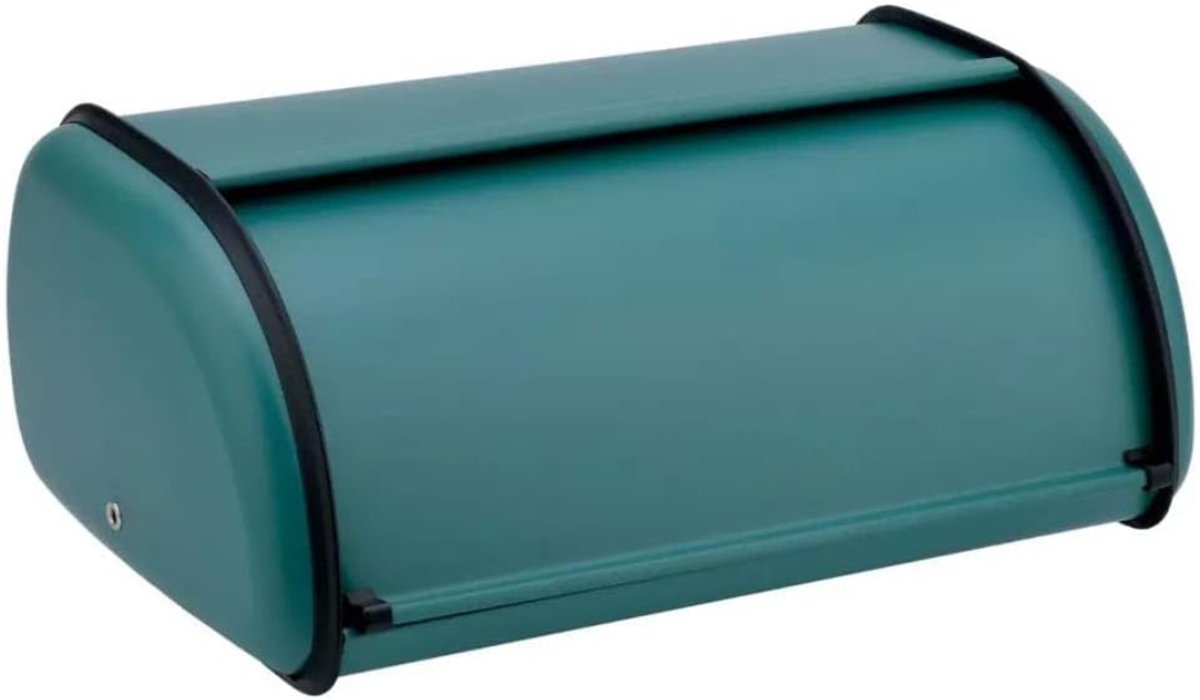 Goodivery ®Broodtrommel van staal (groen) Klein 36 cm x 24 cm x 15 cm, 3 kg