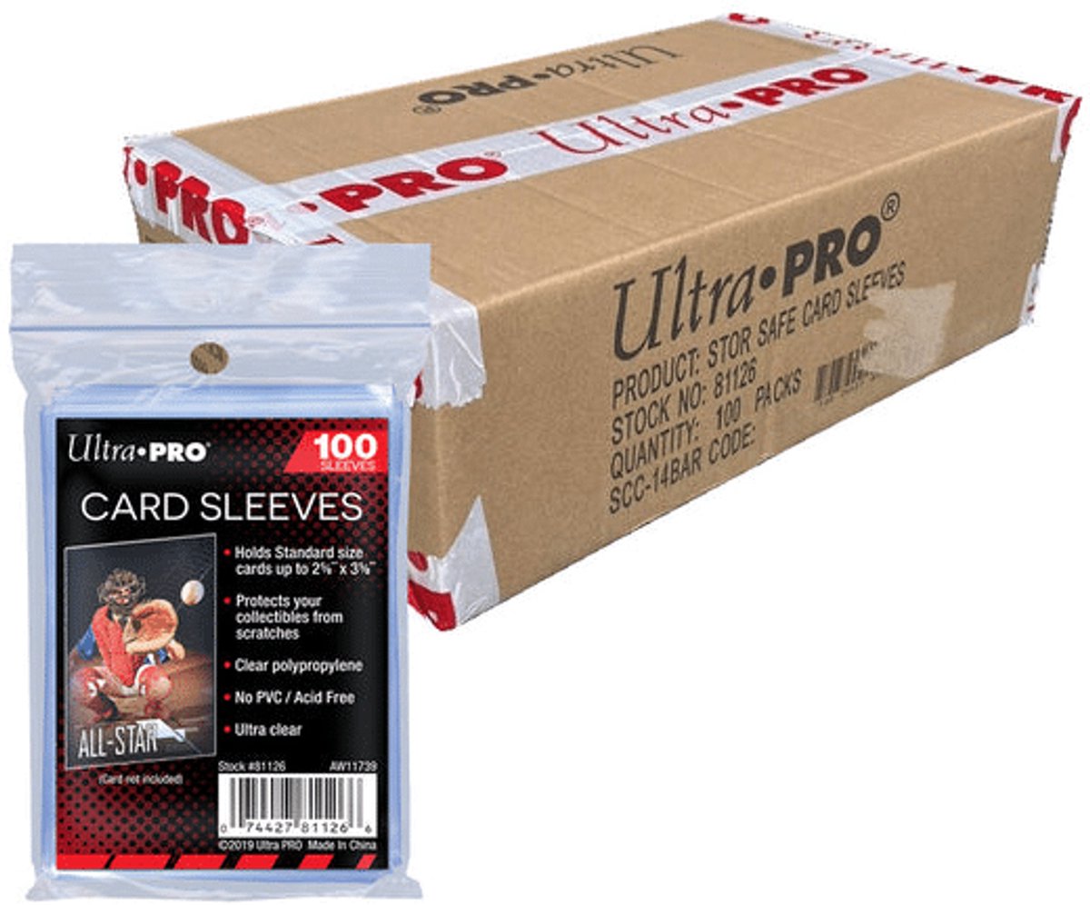 Penny Sleeves For Trading Cards Ultra Pro Antimicrobial Clear Penny Sleeves (100 Pack) - Standard Size, 35 Pt Penny Sleeves For Trading Cards Ultra Pro Antimicrobial Clear Penny Sleeves (100 Pack) - Standard Size, 35 Pt