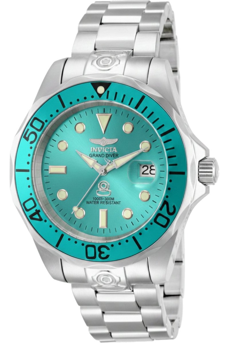 Invicta Pro Diver 49916 Heren Horloge - Waterdicht - Analoog - Automatisch Uurwerk - Roestvrij Staal met Blauwe Wijzerplaat - 47mm