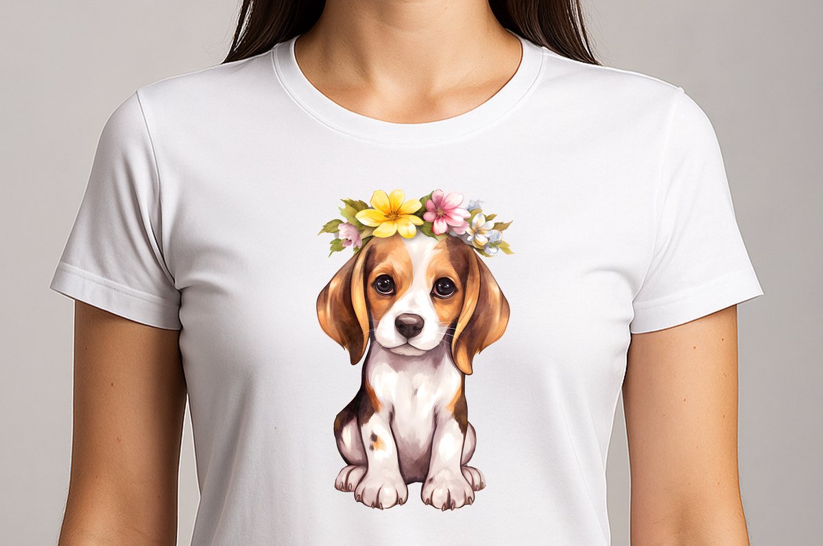 Beagle Blossom Baby - T Shirt - Cute - Gift - Cadeau - CuteVibes - Kawaii - Adorable - Schattig - LieveDieren - Lief - CozyVibes - Hond - Dog