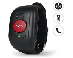 MijnSOS® SOS Noodknop - Alarmknop voor Ouderen - GPS Tracker 4G - Senioren Alarmhorloge - Valdetectie - Personenalarmering Dementie - Hartslag-, Bloeddruk- & Temperatuurmeting - Waterdicht IP67 - Inclusief App