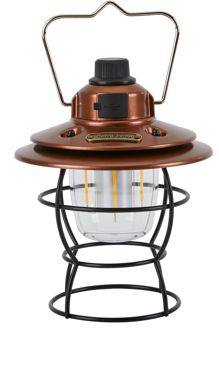 Eurotrail Orix Campinglamp - Oplaadbare Lamp - Buitenlamp - Koper - Warm en Wit Licht - Powerbankfunctie - Dimbaar — afbeelding 4