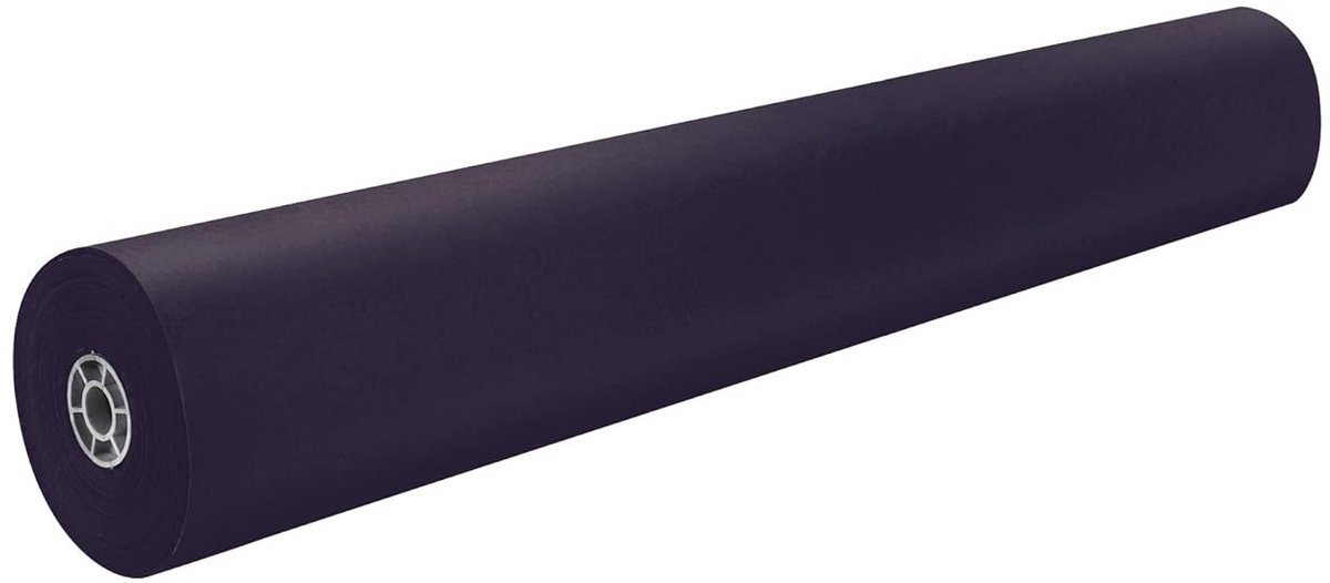 Zwart Kraftpapier Rol met Duo Afwerking - 91,4 cm Breed x 30m Lang