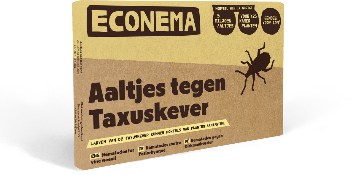 Aaltjes tegen taxuskever – 100 m² – wortelschade bij potplanten en tuinplanten
