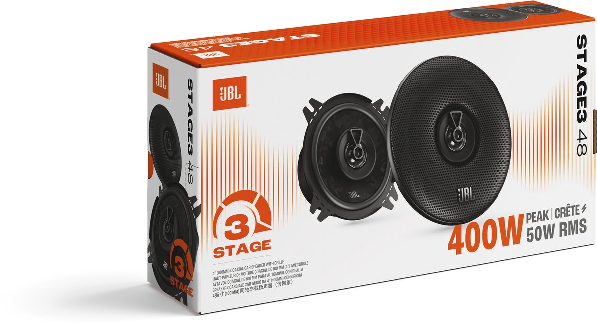JBL Stage3 48 Autospeakers – 4 inch Coaxiaal met Grille – 50W RMS – 400W Piekvermogen – 4 Ohm – foto 8