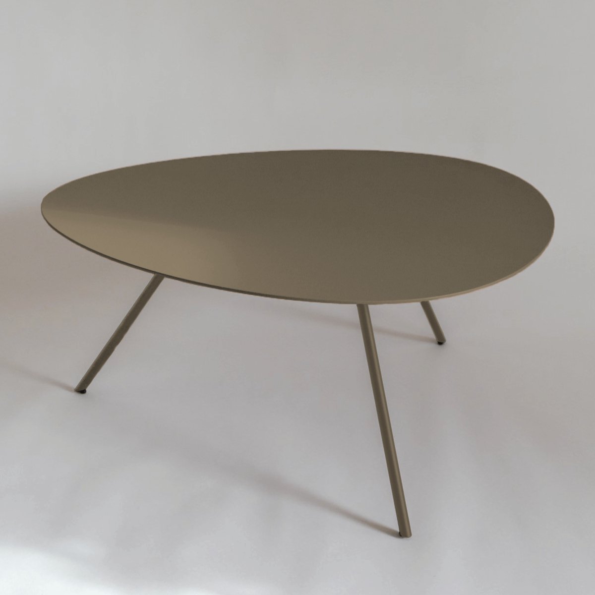 Bijzettafel Metaal Organische Vorm 35 cm – Rosemary Style 2 – Grijsbeige – Sentimo