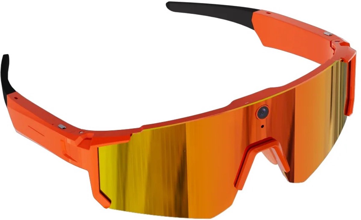 HOB Smart AI VISION PRO - AI Sportbril met Camera - Smart Glasses - 360° Surround sound - Oranje WK Bril - Sport Bril - Fietsbril - Zonnebril - Oranje