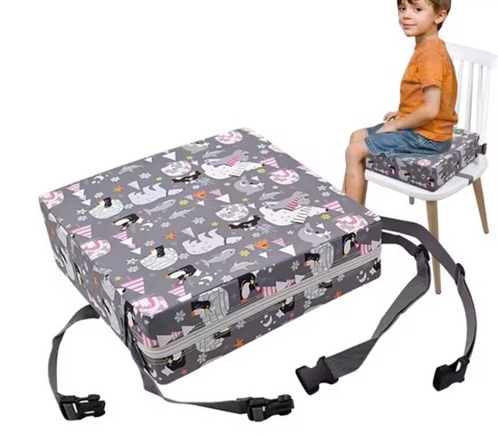 Mogi Products-Stoelverhoger-Verhoogkussen-Zitverhoger-Peuter Stoelverhoger-8cm Verhoogkussen met Dierenprint van Mogi Products — afbeelding 2