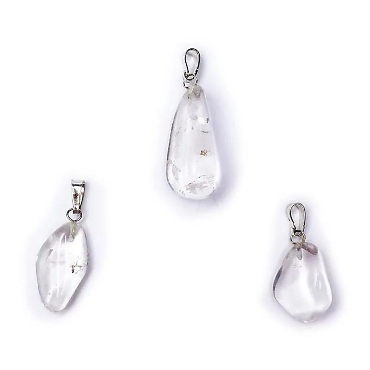 Bergkristal Hanger Geboord – Natuurlijke Edelsteen Hanger – 1-2,5 cm