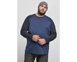 Urban Classics Raglan Contrast Longsleeve Heren Shirt met lange mouwen - XL