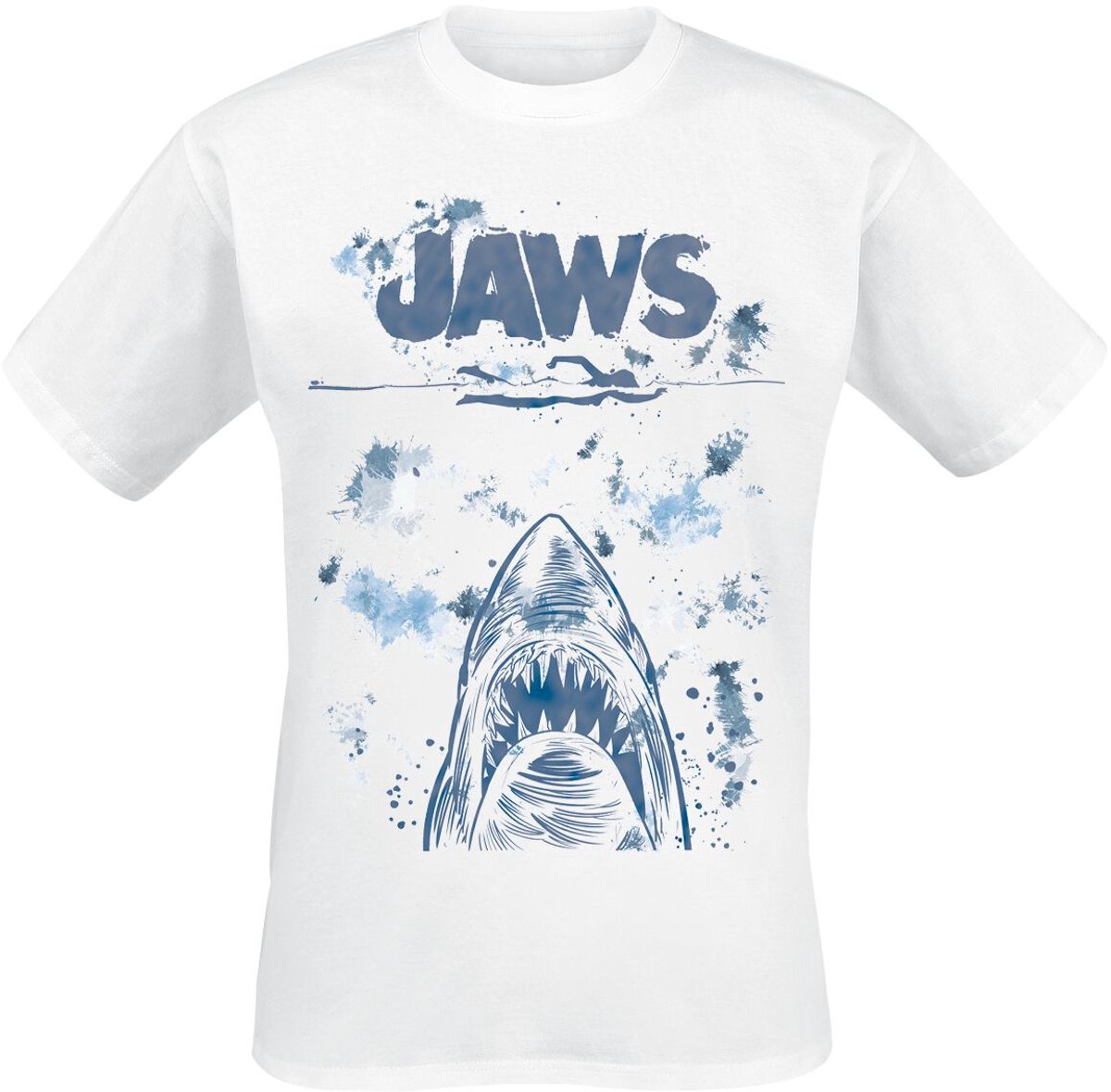 Jaws Jaws - Splatter Heren T-shirt - wit - S
