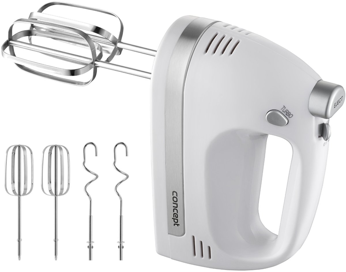 Concept handmixer, 5 snelheden, Turbo-functie, 500 W, wit, SR3390