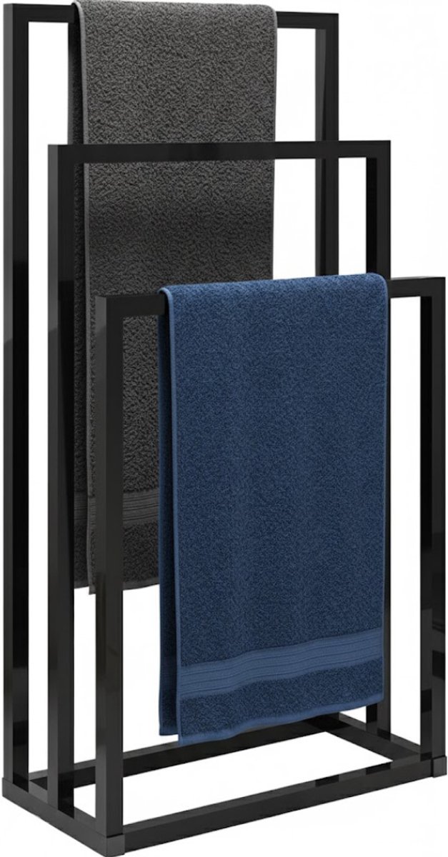 NBAP® Handdoekrek Badkamer - Handdoekhouder - Zwart