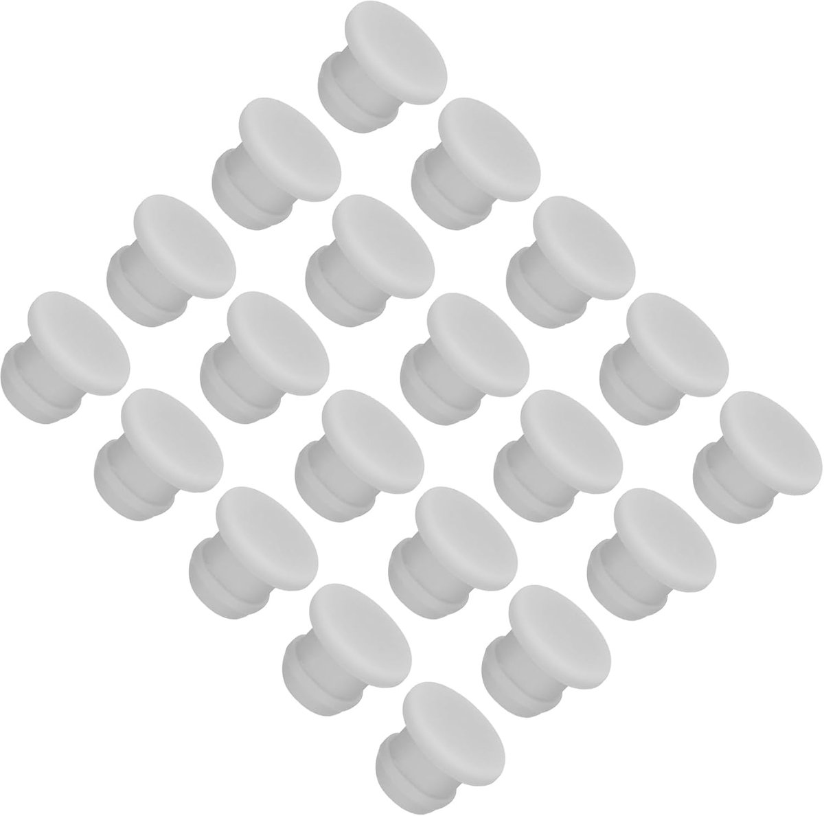 Glazen Tafel Bumpers - Wit Rubberen Meubel Buffers met Pin - Antislip en Schokabsorberend - Zachte Siliconen Beschermers - 20 stuks - van Imperatoris