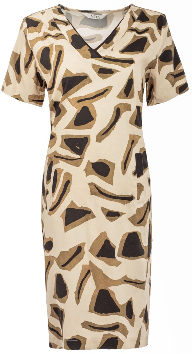 NED Jurk Simo Cw 1 2 Ss 26s3 Pp076 06 689 Coca Mocha Dames Maat - S