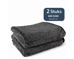 TileDry® 2 Stuks - Droogdoek Badkamer - Hoge Kwaliteit - Droog doeken voor Badkamer, Auto, en Keukenschoonmaken - Raamdoeken Streepvrijdroog - Microvezeldoekjes Schoonmaak - Fastdry Wonderdoekjes - Streeploos & Kalkvrij - Absorbeert tot 800ML-60x40cm