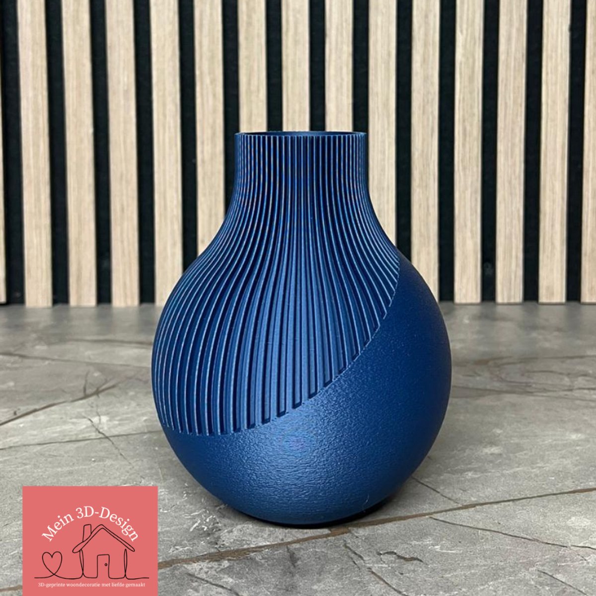 Vaas Nova - Japandi style - 3D geprint - Kunstbloemen - Legobloemen