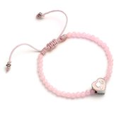 The Carat Shop - Barbie - Roze Parel Vriendschaps Hart Armband - Bracelet