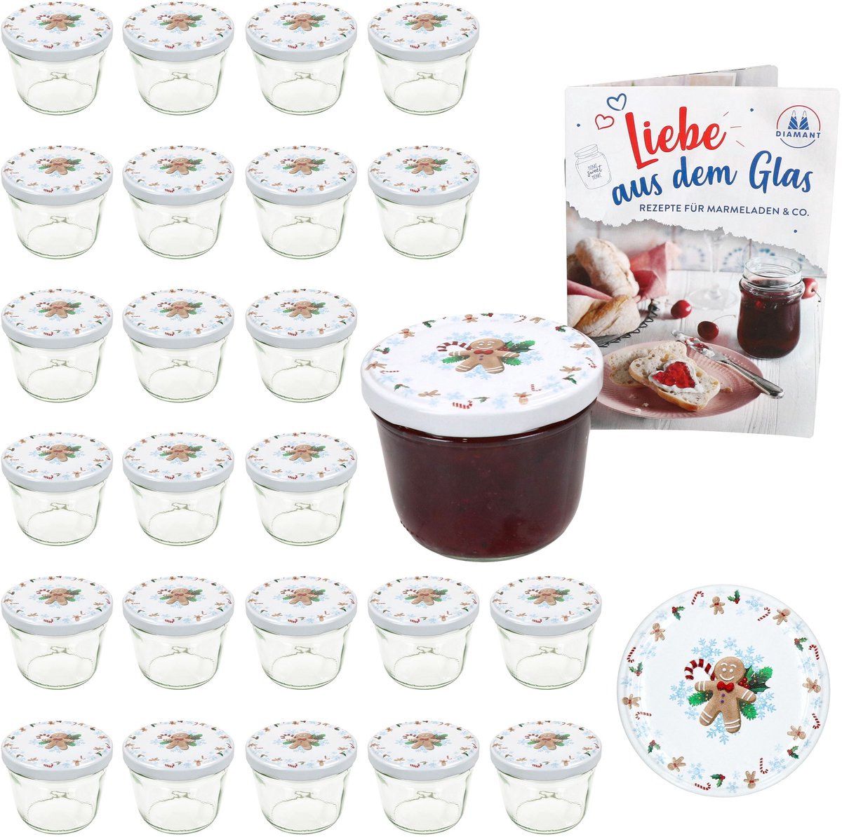 Set van 25 bekers 230 ml To 82 Candyman deksel incl. receptenboekje