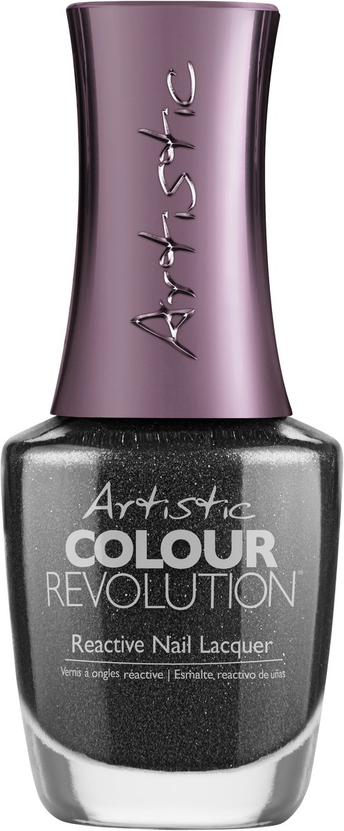 Artistic Nail Design Colour Revolution 'Grit & Glitter' (Zwart Zilver Shimmer )