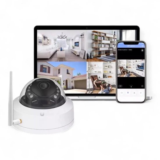 Slimme Tuya WiFi Dome Beveiligings Camera - 2,4Ghz - 4MP Resolutie 2688 x 1520 - | Vaste kijkhoek met groothoeklens - Detectie alarm - Persoon herkenning - Opname functie via SD kaart, Cloud (betaald) van Merkloos — afbeelding 5