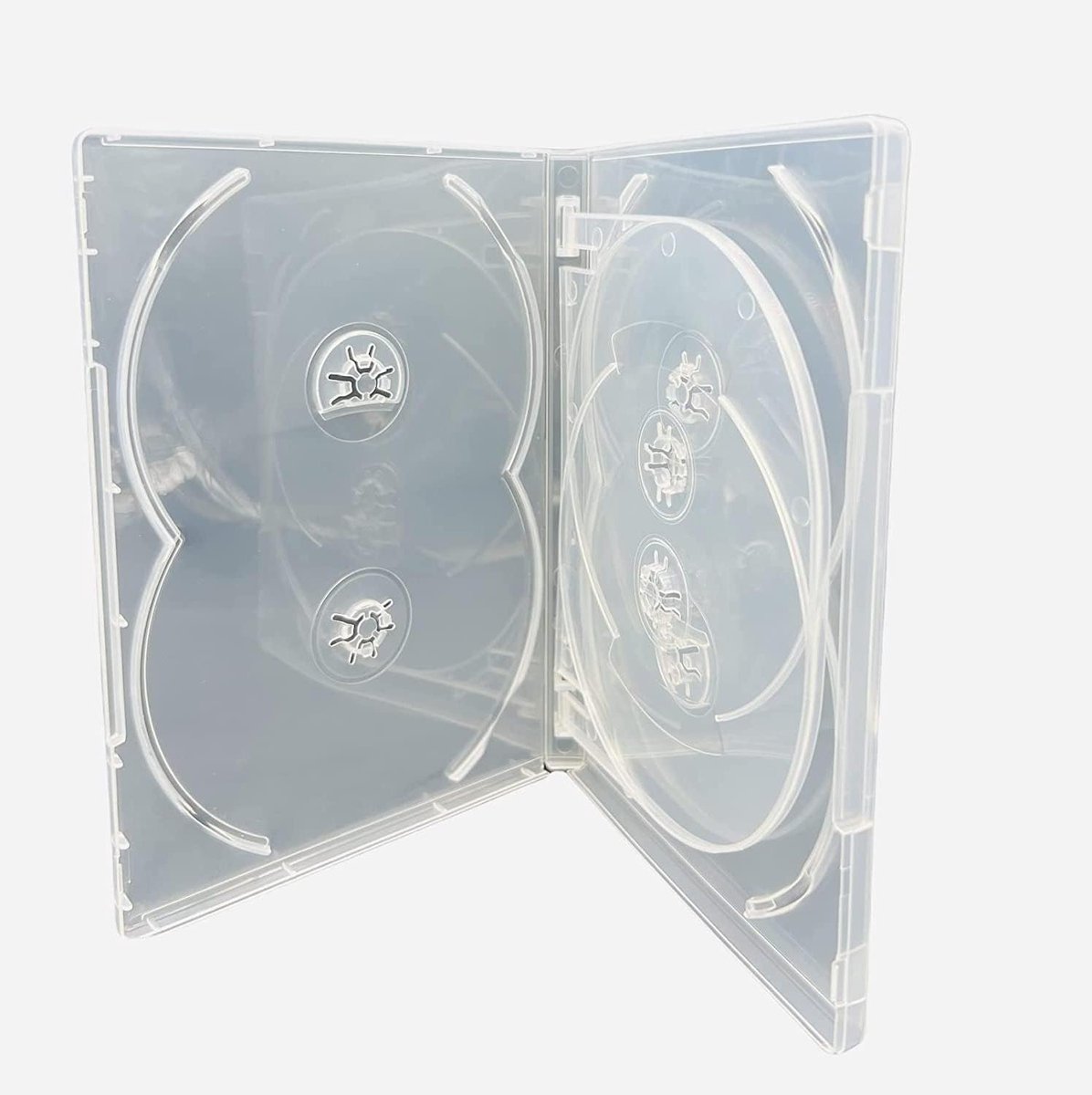 Allecto- DVD/CD hoes - Multi - Super Clear - 14mm Rug - Opbergmogelijkheid - Geschikt voor DVD en CD - Transparant - 6 Way Multi Super Clear DVD/CD Case (10 stuks) 14mm Rug.