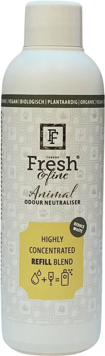 Fresh&Fine Dierengeur neutralisatie - navulling geconcentreerd - (lucht)zuiverend - heerlijk geurend - 100% natuurlijk