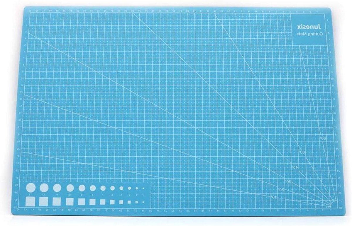 A3 Craft Rubberen Stempel Graveermat - Ideaal voor Naaien en Scrapbooking - Antislip - Blauw - Geschikt voor Papercraft - Perfect voor Cr