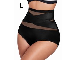 Corrigerend Ademend Ondergoed Met Hoge Taille Voor Dames | Heupliftende Bodyshaper Slipje I Tailletrimmers I Correctie Buik Ondergoed | Maat L I Zwart