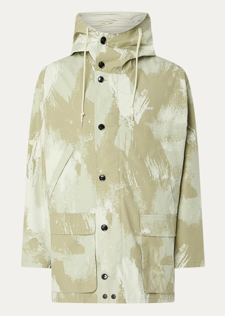 Obey Stanwood parka met capuchon camouflage Groen