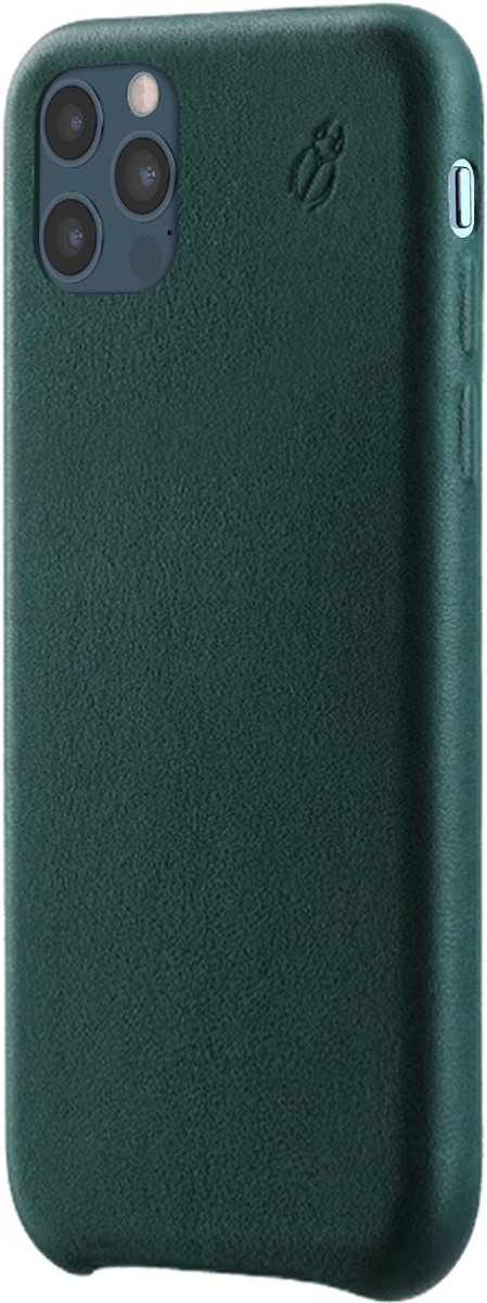 BeetleCase, Hoesje Geschikt voor Apple iPhone 12 / 12 Pro Premium Compatibel met Draadloos Opladen, Groen