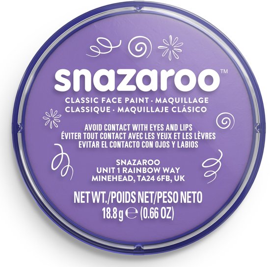 Snazaroo 1118877 - Lilac - 18ml Aqua Schmink & Kinderschmink voor Kinderen en Volwassenen