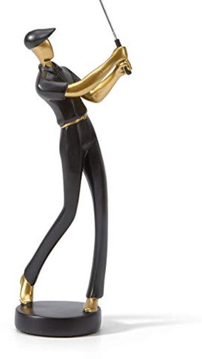 Moderne Golf Sculptuur – Decoratief Standbeeld voor Thuis of Kantoor – 24 cm Hoog – Perfect Cadeau voor Golfliefhebbers