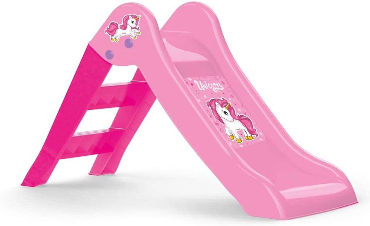 Aura® Glijbaan 2 Jaar - Glijbaan Peuter - Losse Glijbaan Inklapbaar - Roze - 100cm x 26cm x 49