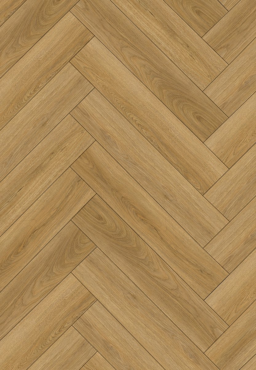 Mexen Chattanooga vinyl panelen visgraat 570 x 95 mm LVT Dryback 2,5 mm, PVC onderlaag, 4 V-voeg, Eik