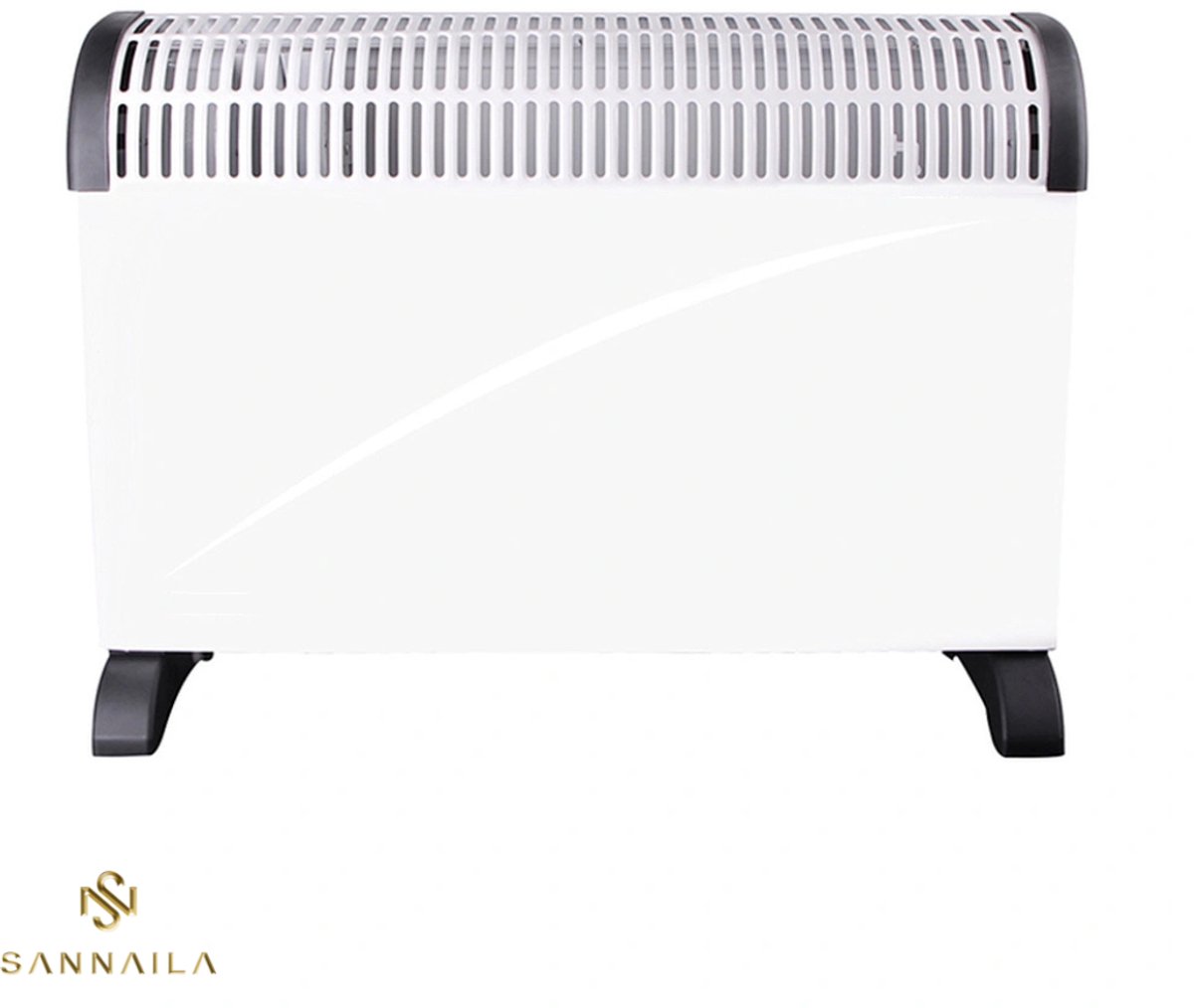 Sannaila AU3075 Convector Kachel – 3 Warmtestanden 750W/1250W/2000W – Timer & Thermostaat – Geruisloos – Wit