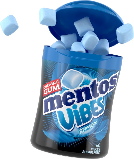 Mentos Gum Vibes Peppermint - Kauwgom - Suikervrij - 6x40stuks