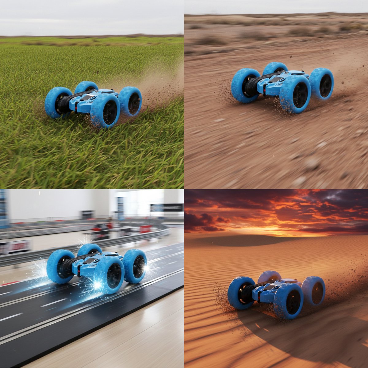 Nexar Bestuurbare Auto voor Jongens - RC Auto - Afstandsbestuurbare Stunt Auto - 360° Flip - LED Verlichting - Speelgoed voor Binnen & Buiten — afbeelding 4
