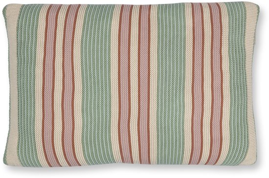 Pip Studio Bonsoir Combistripe Cushion Sierkussen - 40 x 60 cm cm - Groen