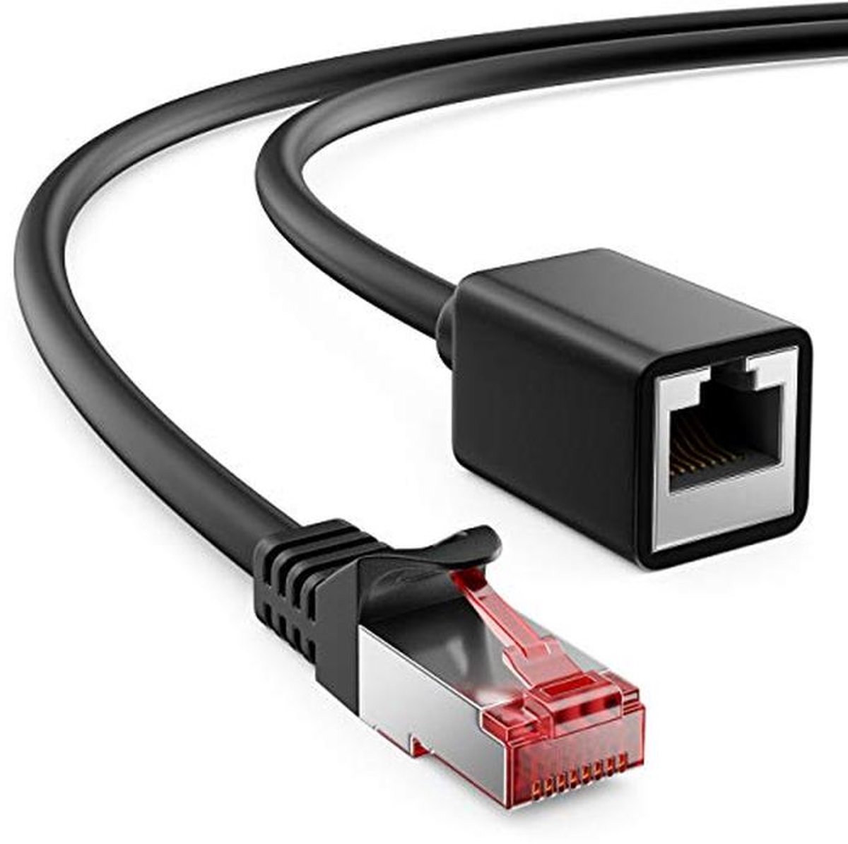 10m Cat6 Patch-Verlengkabel - S/FTP PiMF 250MHz Koper - Zwart