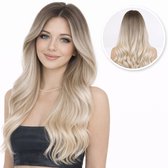 SassyGoods As Blonde Pruik - Pruiken Dames Lang Haar - Wig - Wasbaar - Verstelbaar - Blond - 70 cm