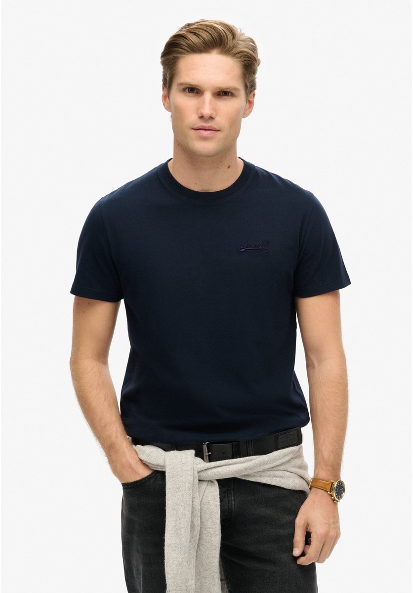 Superdry VINTAGE LOGO EMB TEE Heren Donkerblauw