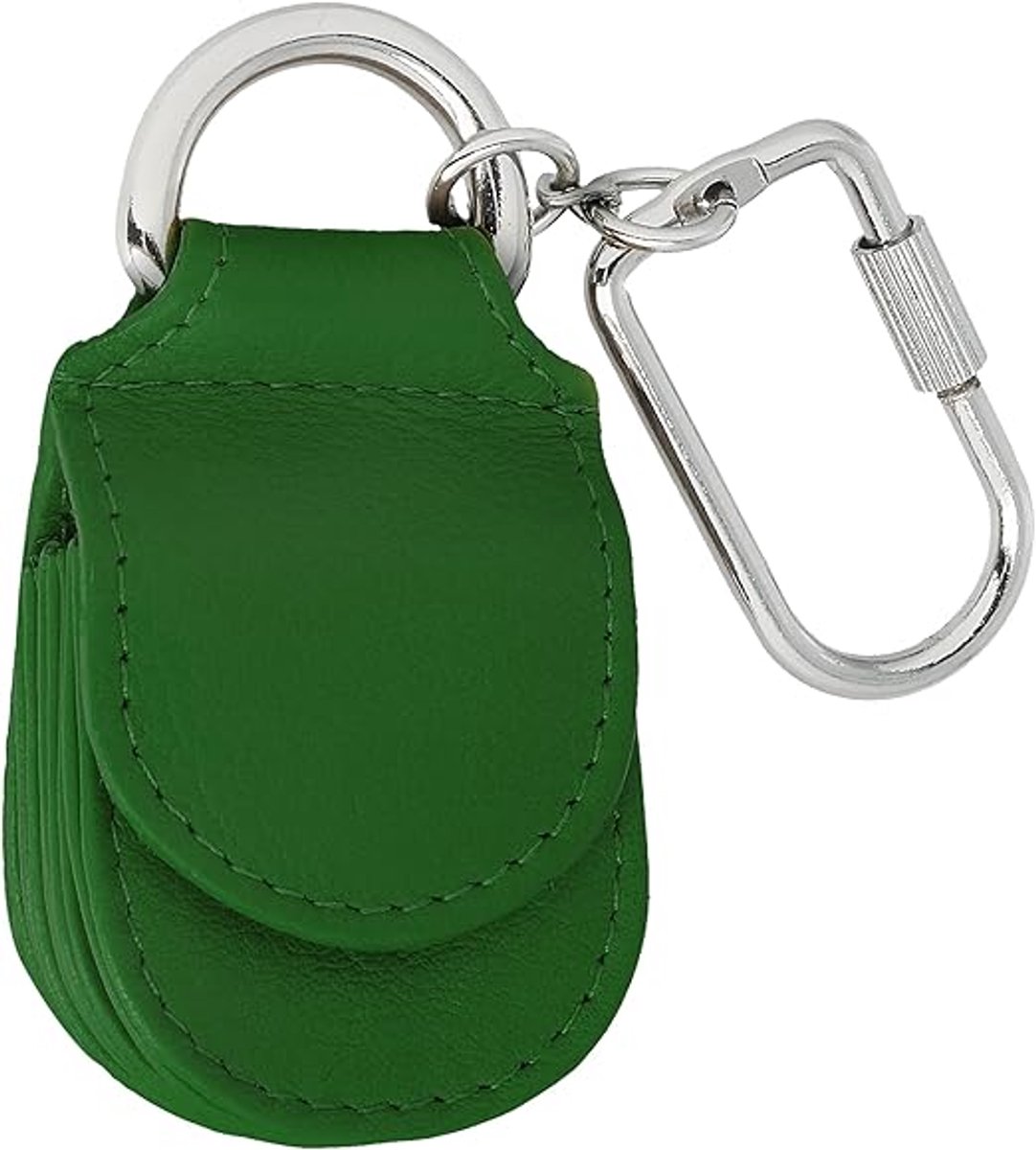 Imperatoris - Leren Sleutelhanger met Karabijnhaak - Keychain met Sleutelring - Geschikt voor Autosleutel & Fiets - Duurzaam en Stijlvol - 1 Stuk - Groen