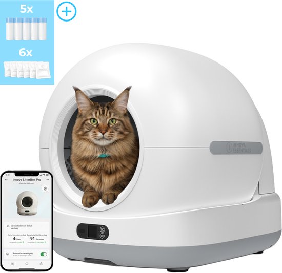 Automatische Kattenbak - Zelfreinigend en Geurvrij - Slimme Sensoren voor Hygiënisch