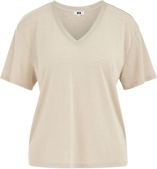 WE Fashion Dames T-shirt met glittergaren